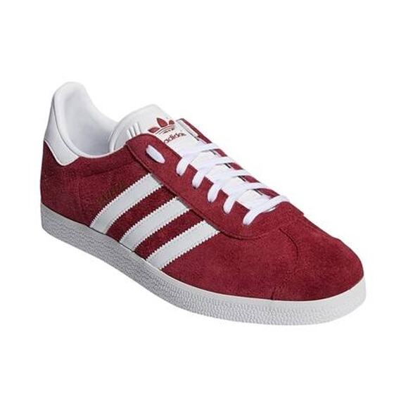 NWT adidas mens Gazelle ShoesBurgundy/White/Gold Metallic-Sz 10.5